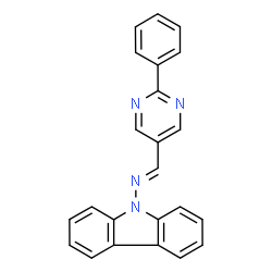 ChemSpider 2D Image | N-[(E)-(2-Phenylpyrimidin-5-yl)methylene]-9H-carbazol-9-amine | C23H16N4
