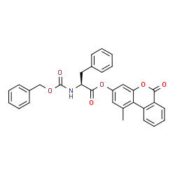 ChemSpider 2D Image | 1-Methyl-6-oxo-6H-benzo[c]chromen-3-yl N-[(benzyloxy)carbonyl]-L-phenylalaninate | C31H25NO6