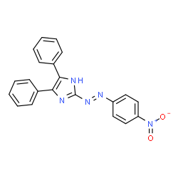 ChemSpider 2D Image | 2-[(E)-(4-Nitrophenyl)diazenyl]-4,5-diphenyl-1H-imidazole | C21H15N5O2
