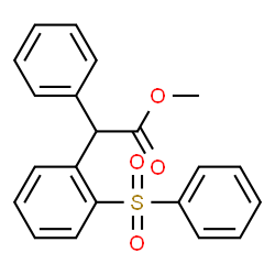 ChemSpider 2D Image | Methyl phenyl[2-(phenylsulfonyl)phenyl]acetate | C21H18O4S