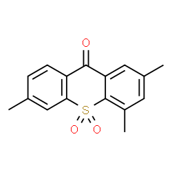 ChemSpider 2D Image | 2,4,6-Trimethyl-9H-thioxanthen-9-one 10,10-dioxide | C16H14O3S