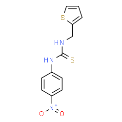 ChemSpider 2D Image | 1-(4-Nitrophenyl)-3-(2-thienylmethyl)thiourea | C12H11N3O2S2