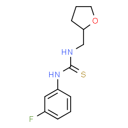 ChemSpider 2D Image | 1-(3-Fluorophenyl)-3-(tetrahydro-2-furanylmethyl)thiourea | C12H15FN2OS
