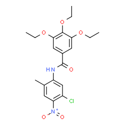 ChemSpider 2D Image | N-(5-Chloro-2-methyl-4-nitrophenyl)-3,4,5-triethoxybenzamide | C20H23ClN2O6