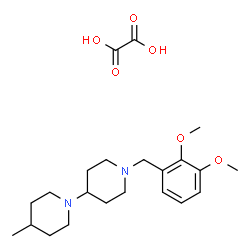 ChemSpider 2D Image | 1'-(2,3-Dimethoxybenzyl)-4-methyl-1,4'-bipiperidine ethanedioate (1:1) | C22H34N2O6