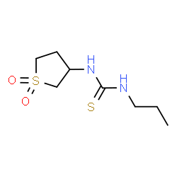 ChemSpider 2D Image | 1-(1,1-Dioxidotetrahydro-3-thiophenyl)-3-propylthiourea | C8H16N2O2S2