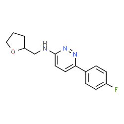 ChemSpider 2D Image | 3-pyridazinamine, 6-(4-fluorophenyl)-N-[(tetrahydro-2-furanyl)methyl]- | C15H16FN3O