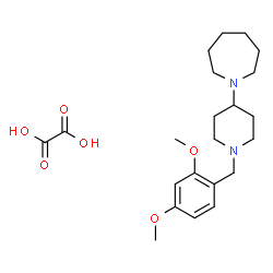 ChemSpider 2D Image | 1-[1-(2,4-Dimethoxybenzyl)-4-piperidinyl]azepane ethanedioate (1:1) | C22H34N2O6