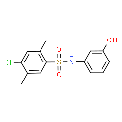 ChemSpider 2D Image | 4-Chloro-N-(3-hydroxyphenyl)-2,5-dimethylbenzenesulfonamide | C14H14ClNO3S