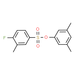 ChemSpider 2D Image | 3,5-Dimethylphenyl 4-fluoro-3-methylbenzenesulfonate | C15H15FO3S