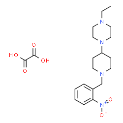 ChemSpider 2D Image | 1-Ethyl-4-[1-(2-nitrobenzyl)-4-piperidinyl]piperazine ethanedioate (1:1) | C20H30N4O6