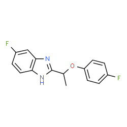 ChemSpider 2D Image | 5-Fluoro-2-[1-(4-fluorophenoxy)ethyl]-1H-benzimidazole | C15H12F2N2O