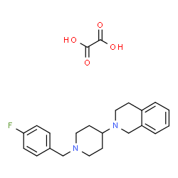 ChemSpider 2D Image | 2-[1-(4-Fluorobenzyl)-4-piperidinyl]-1,2,3,4-tetrahydroisoquinoline ethanedioate (1:1) | C23H27FN2O4