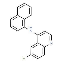 ChemSpider 2D Image | 6-Fluoro-N-(1-naphthyl)-4-quinolinamine | C19H13FN2
