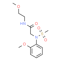 ChemSpider 2D Image | N-(2-Methoxyethyl)-N~2~-(2-methoxyphenyl)-N~2~-(methylsulfonyl)glycinamide | C13H20N2O5S