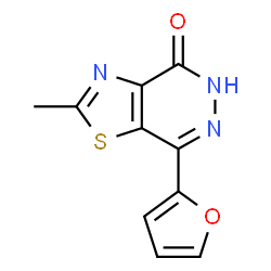 ChemSpider 2D Image | 7-(2-Furyl)-2-methyl[1,3]thiazolo[4,5-d]pyridazin-4-ol | C10H7N3O2S