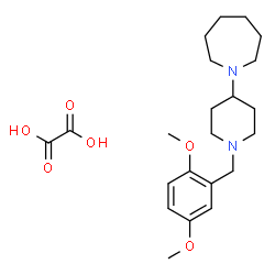 ChemSpider 2D Image | 1-[1-(2,5-Dimethoxybenzyl)-4-piperidinyl]azepane ethanedioate (1:1) | C22H34N2O6