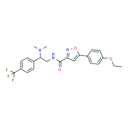 ChemSpider 2D Image | N-{2-(Dimethylamino)-2-[4-(trifluoromethyl)phenyl]ethyl}-5-(4-ethoxyphenyl)-1,2-oxazole-3-carboxamide | C23H24F3N3O3