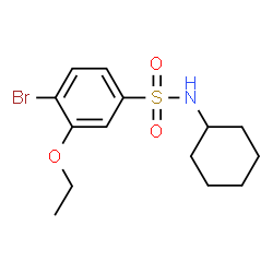 ChemSpider 2D Image | 4-Bromo-N-cyclohexyl-3-ethoxybenzenesulfonamide | C14H20BrNO3S