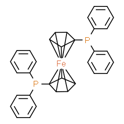 ChemSpider 2D Image | Bis[(1,2,3,4,5-eta)-1-(diphenylphosphino)cyclopentadienyl]iron | C34H28FeP2