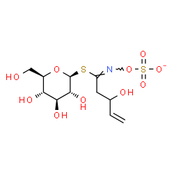 ChemSpider 2D Image | 1-S-[(1E)-3-Hydroxy-N-(sulfonatooxy)-4-pentenimidoyl]-1-thio-beta-D-glucopyranose | C11H18NO10S2