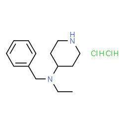 ChemSpider 2D Image | N-Benzyl-N-ethyl-4-piperidinamine dihydrochloride | C14H24Cl2N2