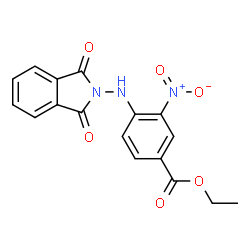 ChemSpider 2D Image | Ethyl 4-[(1,3-dioxo-1,3-dihydro-2H-isoindol-2-yl)amino]-3-nitrobenzoate | C17H13N3O6