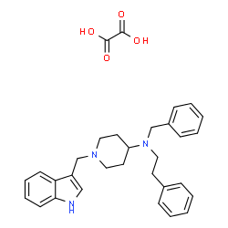 ChemSpider 2D Image | N-Benzyl-1-(1H-indol-3-ylmethyl)-N-(2-phenylethyl)-4-piperidinamine ethanedioate (1:1) | C31H35N3O4