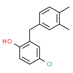 ChemSpider 2D Image | 4-Chloro-.alpha.-(3,4-xylyl)-o-cresol | C15H15ClO