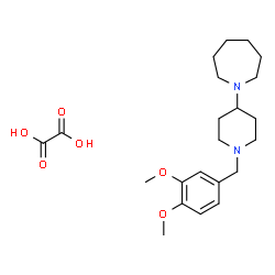 ChemSpider 2D Image | 1-[1-(3,4-Dimethoxybenzyl)-4-piperidinyl]azepane ethanedioate (1:1) | C22H34N2O6