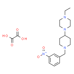 ChemSpider 2D Image | 1-Ethyl-4-[1-(3-nitrobenzyl)-4-piperidinyl]piperazine ethanedioate (1:1) | C20H30N4O6