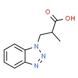 ChemSpider 2D Image | 3-Benzotriazol-1-yl-2-methyl-propionic acid | C10H11N3O2