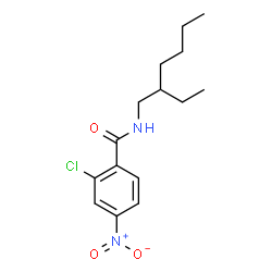 ChemSpider 2D Image | 2-Chloro-N-(2-ethylhexyl)-4-nitrobenzamide | C15H21ClN2O3