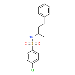 ChemSpider 2D Image | 4-Chloro-N-(4-phenyl-2-butanyl)benzenesulfonamide | C16H18ClNO2S