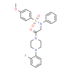 ChemSpider 2D Image | N-{2-[4-(2-Fluorophenyl)-1-piperazinyl]-2-oxoethyl}-4-methoxy-N-phenylbenzenesulfonamide | C25H26FN3O4S