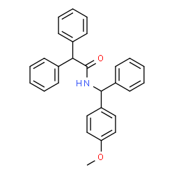 ChemSpider 2D Image | N-[(4-Methoxyphenyl)(phenyl)methyl]-2,2-diphenylacetamide | C28H25NO2