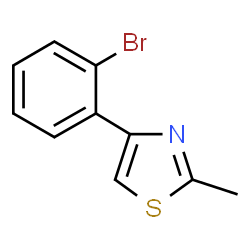 ChemSpider 2D Image | 4-(2-Bromophenyl)-2-methylthiazole | C10H8BrNS