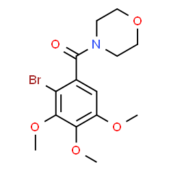 ChemSpider 2D Image | 4-(2-bromo-3,4,5-trimethoxybenzoyl)morpholine | C14H18BrNO5