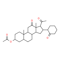 ChemSpider 2D Image | 12,20-Dioxo-16-(2-oxocyclohexyl)pregnan-3-yl acetate | C29H42O5