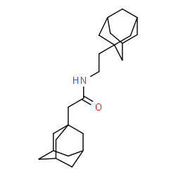 ChemSpider 2D Image | 2-(Adamantan-1-yl)-N-[2-(adamantan-1-yl)ethyl]acetamide | C24H37NO