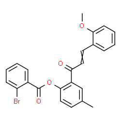 ChemSpider 2D Image | 2-[3-(2-Methoxyphenyl)acryloyl]-4-methylphenyl 2-bromobenzoate | C24H19BrO4