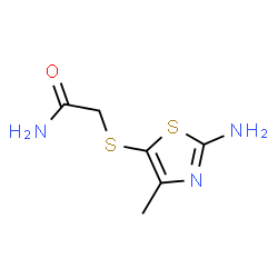 ChemSpider 2D Image | 2-[(2-Amino-4-methyl-1,3-thiazol-5-yl)sulfanyl]acetamide | C6H9N3OS2