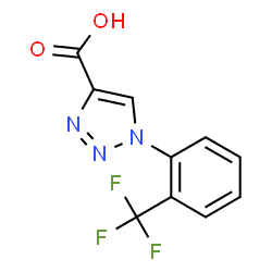 ChemSpider 2D Image | 1-[2-(Trifluoromethyl)phenyl]-1H-1,2,3-triazole-4-carboxylic acid | C10H6F3N3O2