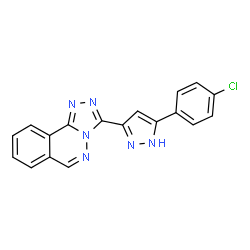 ChemSpider 2D Image | 3-[5-(4-Chlorophenyl)-1H-pyrazol-3-yl][1,2,4]triazolo[3,4-a]phthalazine | C18H11ClN6