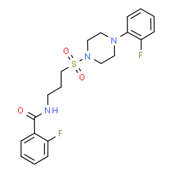 ChemSpider 2D Image | 2-Fluoro-N-(3-{[4-(2-fluorophenyl)-1-piperazinyl]sulfonyl}propyl)benzamide | C20H23F2N3O3S