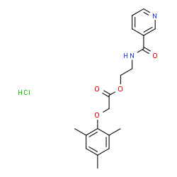 ChemSpider 2D Image | 2-[(3-Pyridinylcarbonyl)amino]ethyl (mesityloxy)acetate hydrochloride (1:1) | C19H23ClN2O4