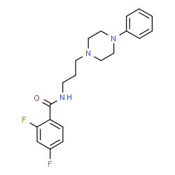 ChemSpider 2D Image | 2,4-Difluoro-N-[3-(4-phenyl-1-piperazinyl)propyl]benzamide | C20H23F2N3O