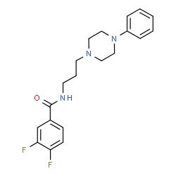 ChemSpider 2D Image | 3,4-Difluoro-N-[3-(4-phenyl-1-piperazinyl)propyl]benzamide | C20H23F2N3O