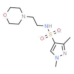 ChemSpider 2D Image | 1,3-Dimethyl-N-[2-(4-morpholinyl)ethyl]-1H-pyrazole-4-sulfonamide | C11H20N4O3S