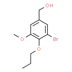 ChemSpider 2D Image | (3-Bromo-5-methoxy-4-propoxyphenyl)methanol | C11H15BrO3